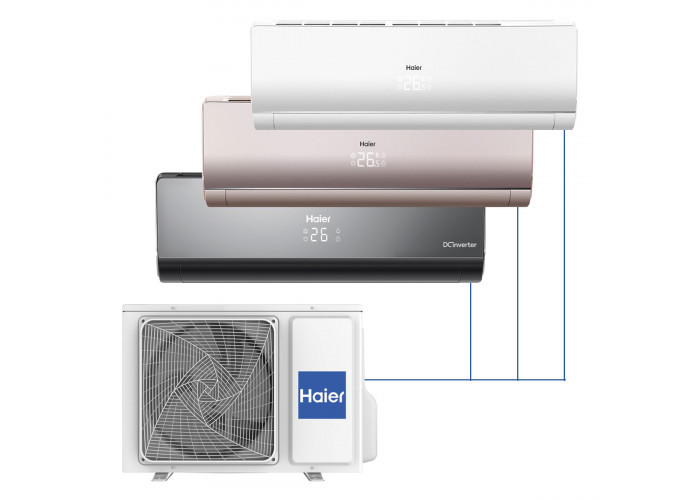 Настенная мульти-сплит-система Haier Lightera New на 3 комнаты