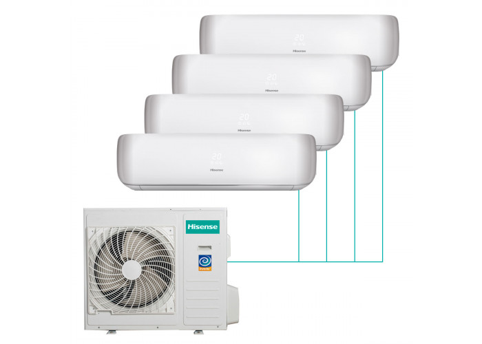 Настенная мульти-сплит-система Hisense Premium Design FM DC Inverter на 4 комнаты