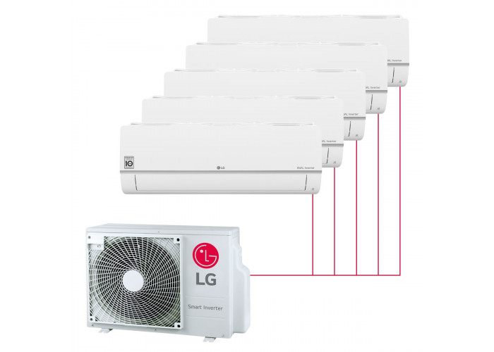 Настенная мульти-сплит-система LG Standard Plus на 5 комнат