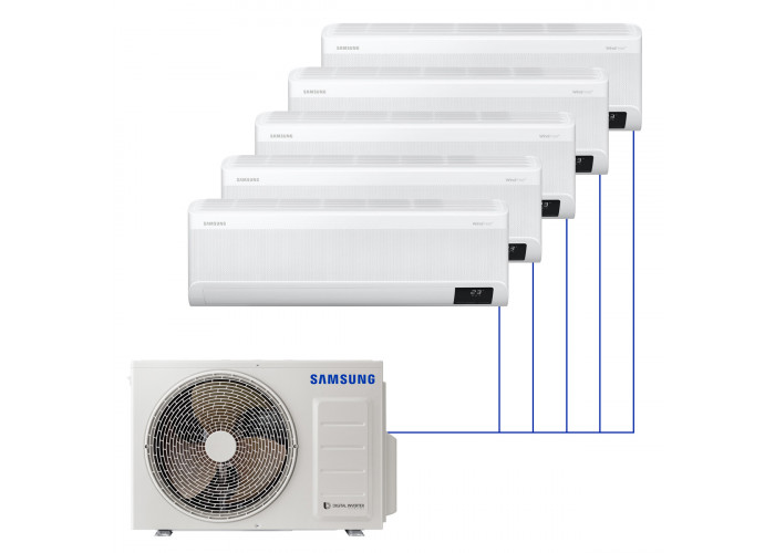 Настенная мульти-сплит-система Samsung WindFree на 5 комнат